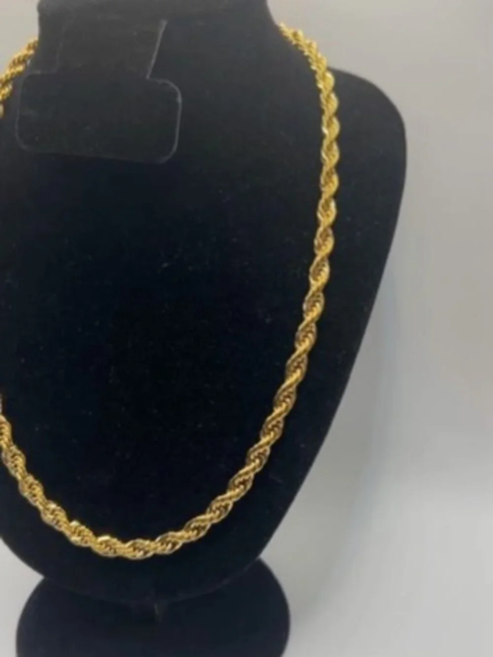 Rope Chain Real Gold Stainless Steel 6mm 24 Inch Plated Durable Waterproof Mens